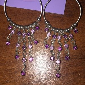 Purple and Pink Earrings